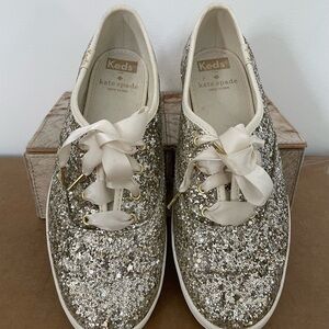 Keds x Kate Spade New York collab Champagne Glitter Sneaker Size 6.5